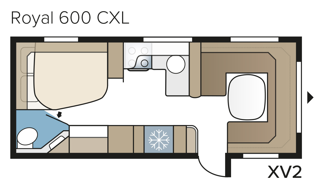 Planløsninger XV2 - Royal 600 CXL - KABE 2022