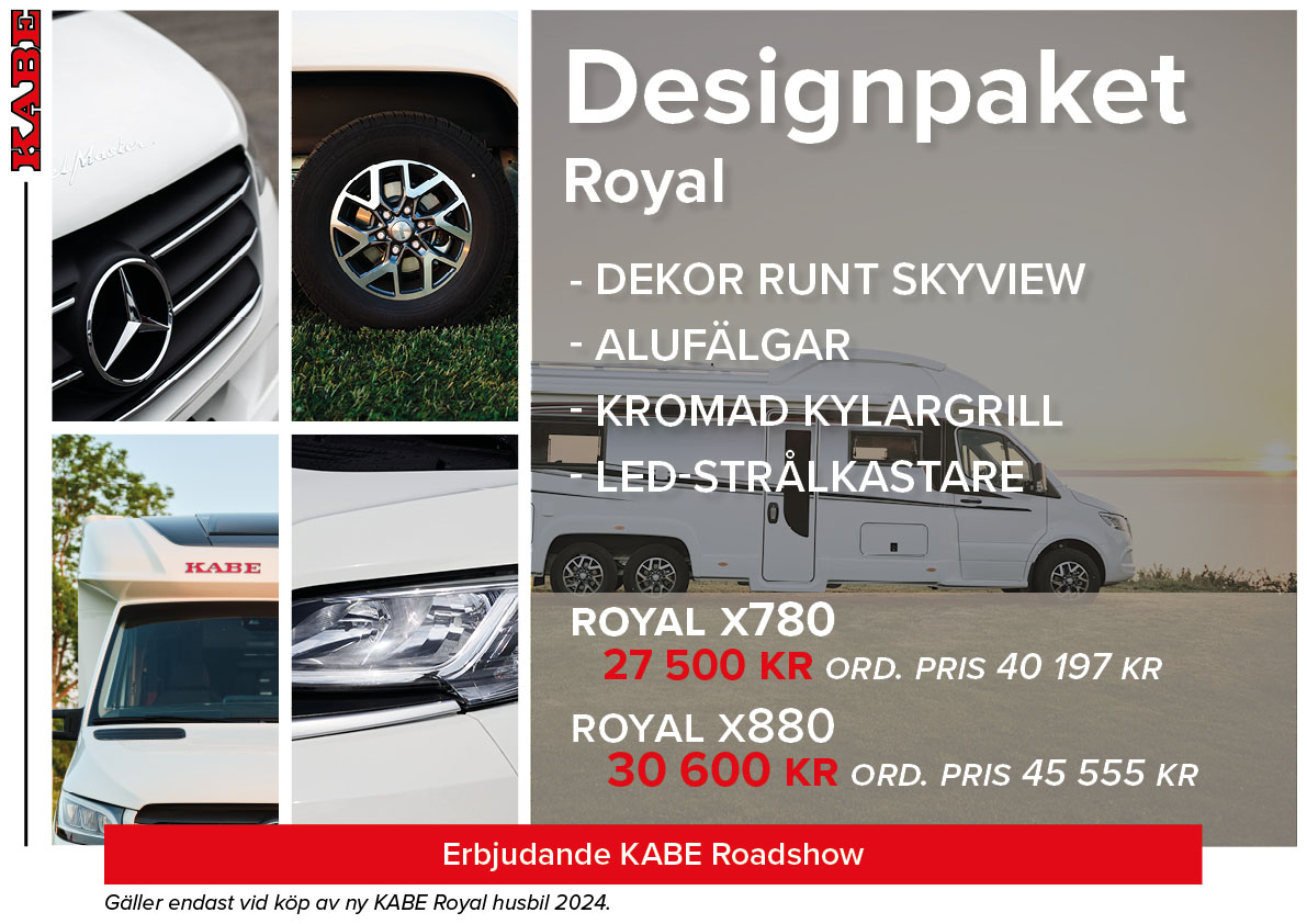 Designpaket Royal husbil kampanj
