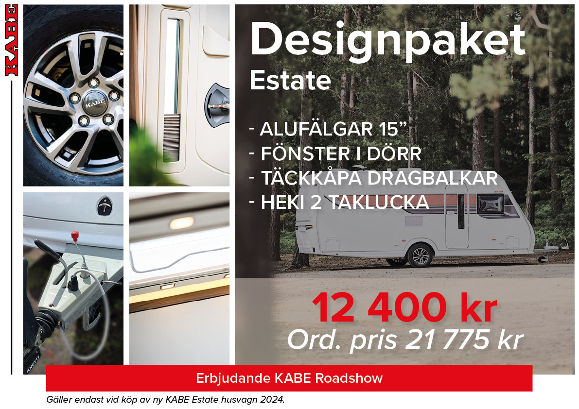 Designpaket Estate husvagn kampanj